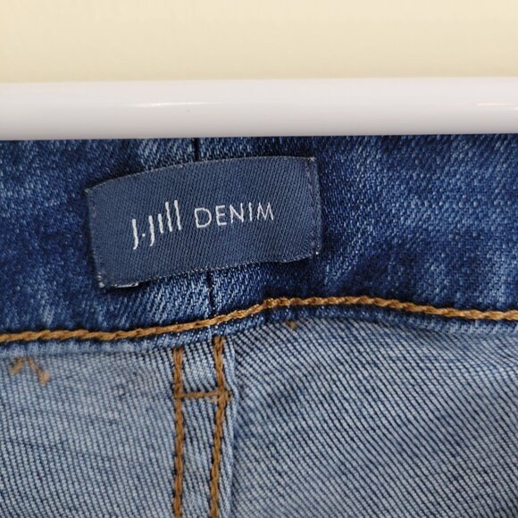 J. Jill High Rise Boot Cut Jeans Stretch Frayed Hem Women's Size 6 - Picture 8 of 12